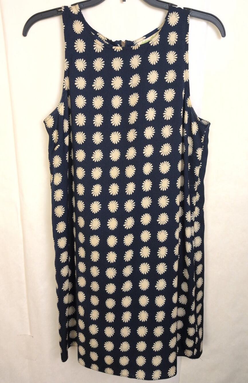 Staring At Stars blue daisy floral sheath dress Size Med Boho Hippie Retro